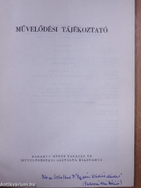 Művelődési tájékoztató 1965. május