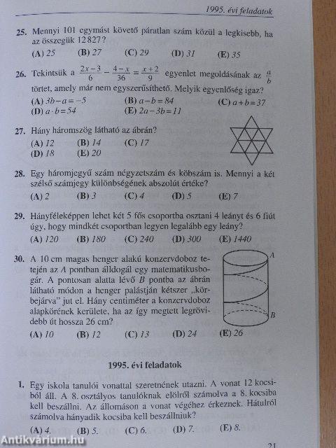 Zrínyi Ilona Matematikaverseny feladatai 1992-2000. 8. osztály