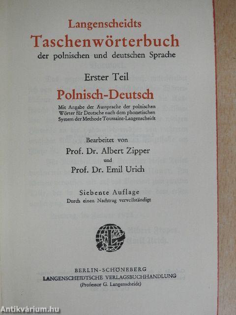 Langenscheidts Taschenwörterbuch der polnischen und deutschen Sprache I-II.