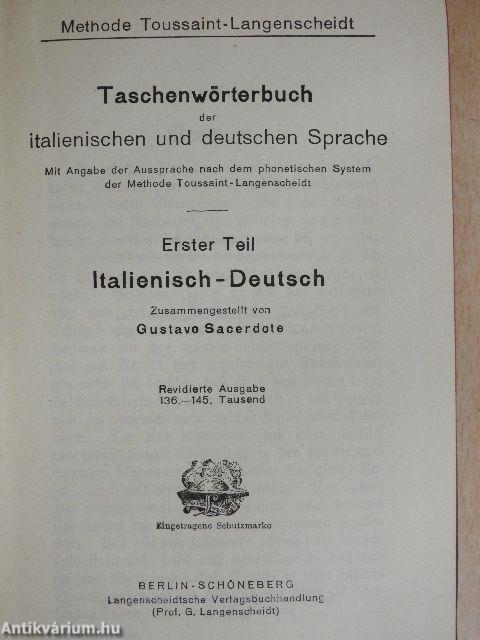 Taschenwörterbuch der italienischen und deutschen Sprache I-II.