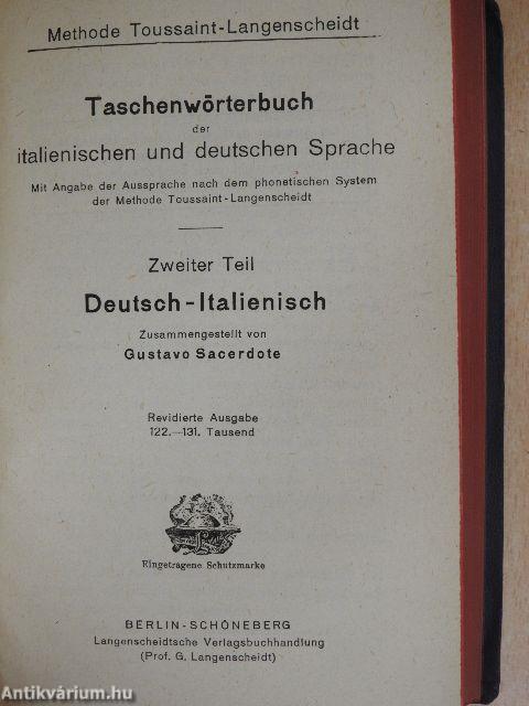 Taschenwörterbuch der italienischen und deutschen Sprache I-II.