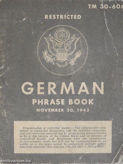 Restricted german phrase book