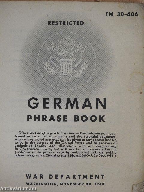 Restricted german phrase book