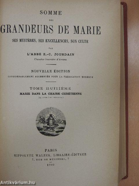 Somme des Grandeurs de Marie 8.