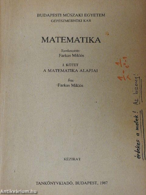 Matematika I.