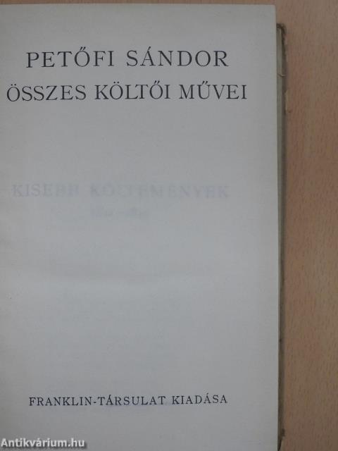 Petőfi Sándor összes költői művei