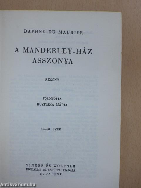 A Manderley-ház asszonya