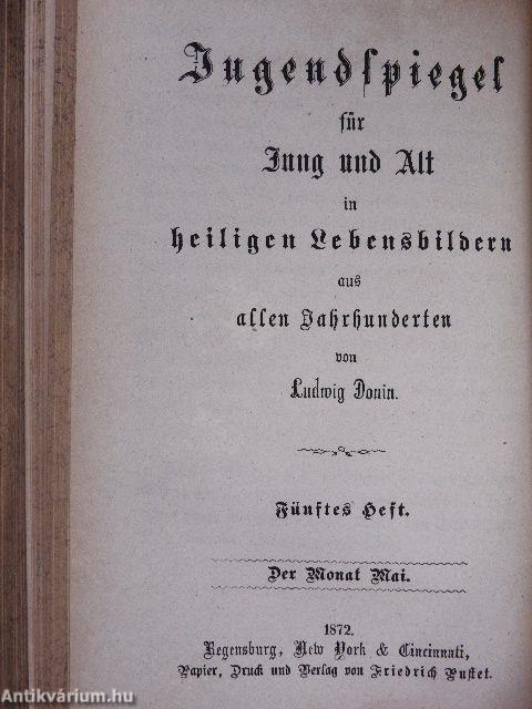 Jugendspiegel für Jung und Alt in heiligen Lebensbildern aus allen Jahrhunderten Der Monat Januar bis Juni 1872. (fél évfolyam) (gótbetűs)