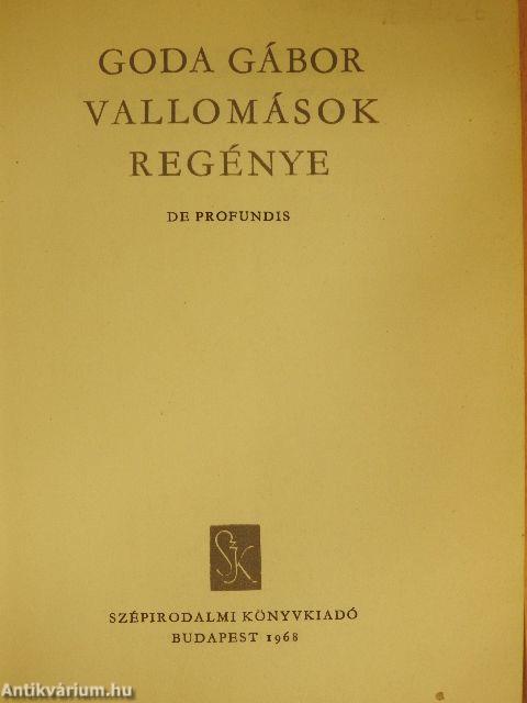 Vallomások regénye