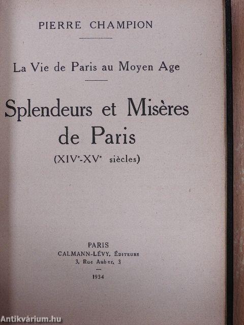 Splendeurs et Miséres de Paris