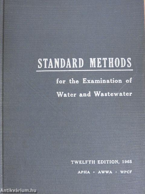 Standard Methods for the Examination of Water and Wastewater