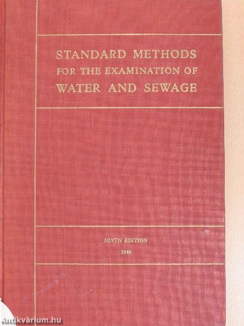 Standard Methods for the Examination of Water and Sewage