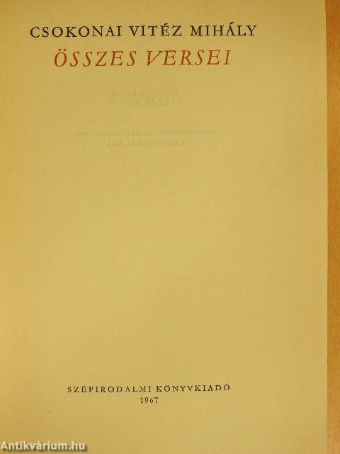 Csokonai Vitéz Mihály összes versei 1-2.