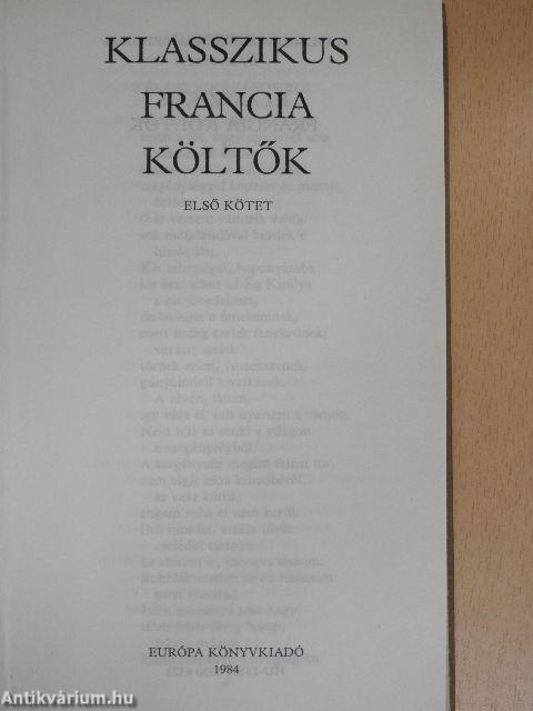 Klasszikus francia költők I. (töredék)