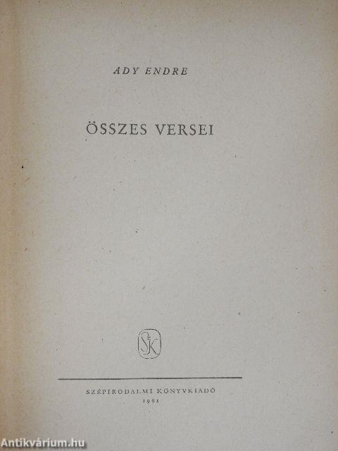 Ady Endre összes versei I-II.