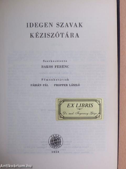 Idegen szavak kéziszótára