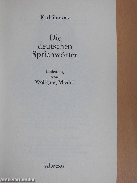 Die deutschen Sprichwörter