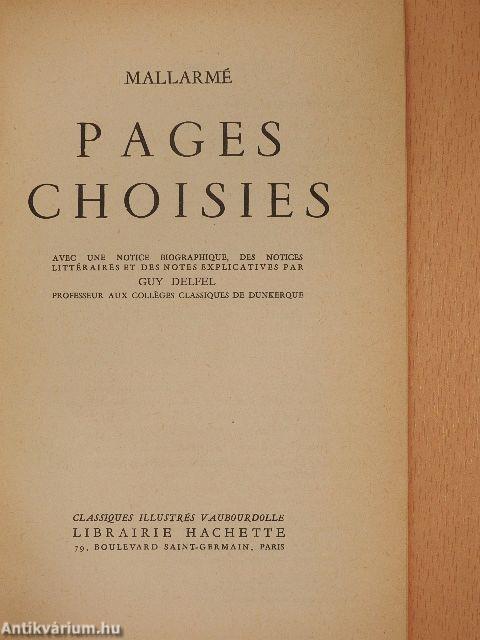 Mallarmé Pages choisies