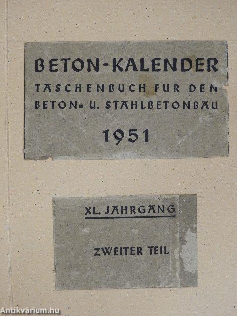 Beton-Kalender 1951. II.