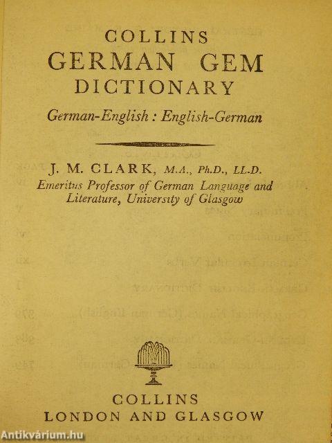 Collins German Gem Dictionary