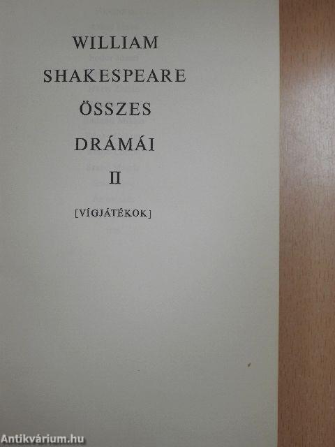 William Shakespeare összes drámái II. (töredék)