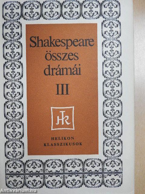 William Shakespeare összes drámái III. (töredék)