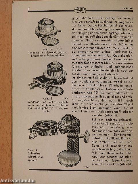 ZEISS - Beleuchtungsapparate und Kondensoren für Mikroskope
