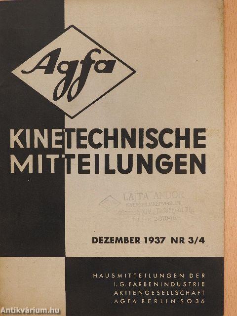 Agfa Kinetechnische Mitteilungen Dezember 1937