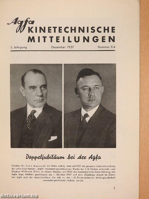 Agfa Kinetechnische Mitteilungen Dezember 1937