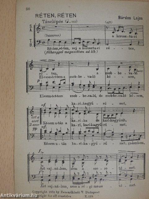 Réten, réten/Hej, rózsa/Malomnóta/Már Kistilden/Kocsi, szekér