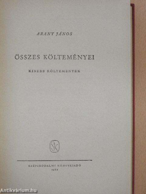 Arany János összes költeményei I-III.