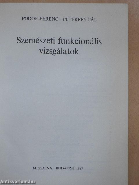 Szemészeti funkcionális vizsgálatok