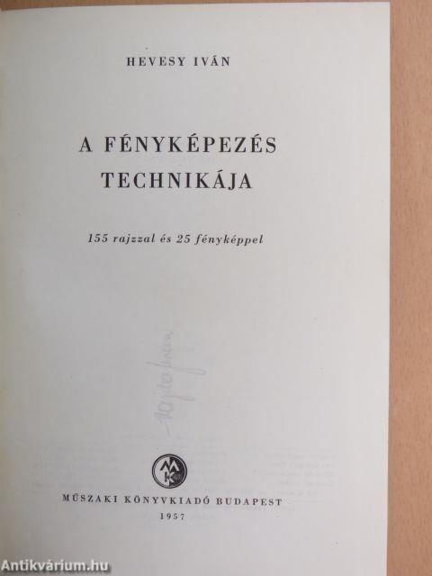 A fényképezés technikája