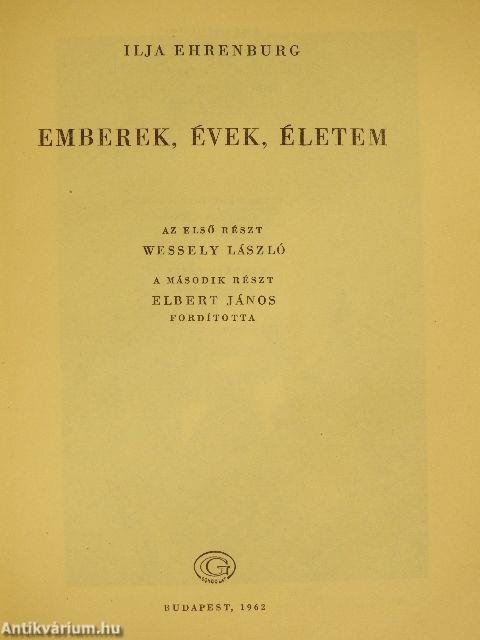 Emberek, évek, életem I-III.