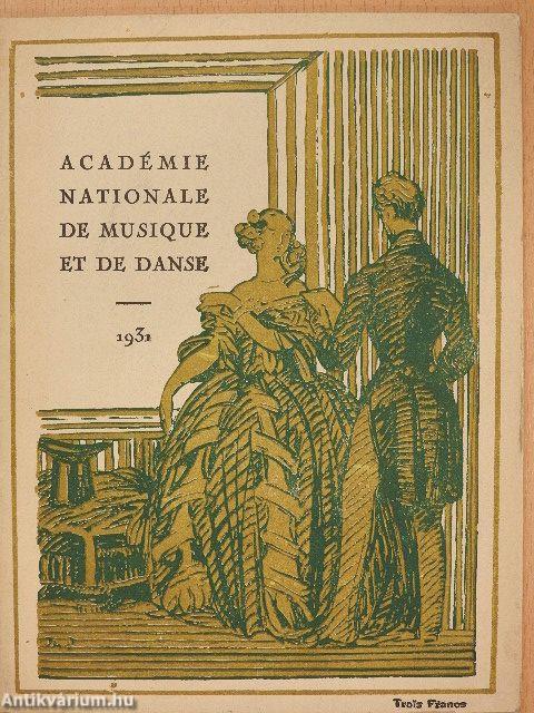 Academie Nationale de Musique et de Danse 1931.