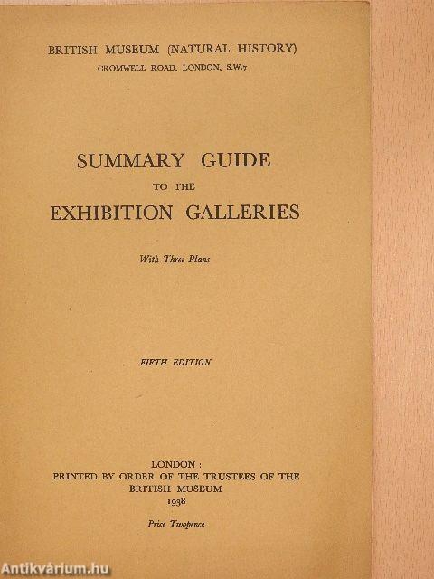 Summary Guide to the Exhibition Galleries