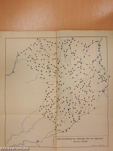 Die geographische und topographische Lage der Siedlungen des Vogelsbergs