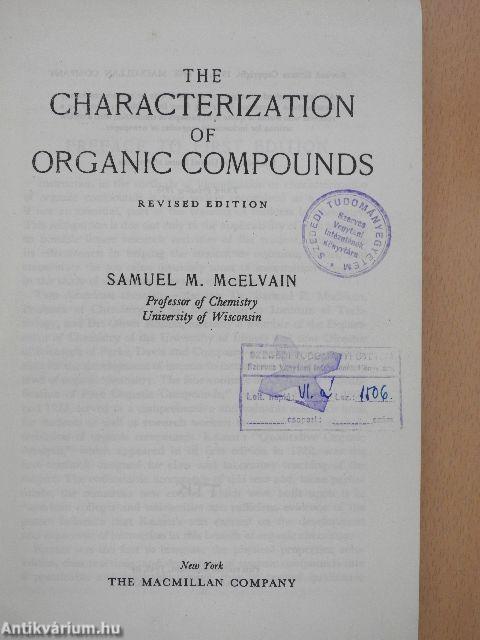 The Characterization of Organic Compounds