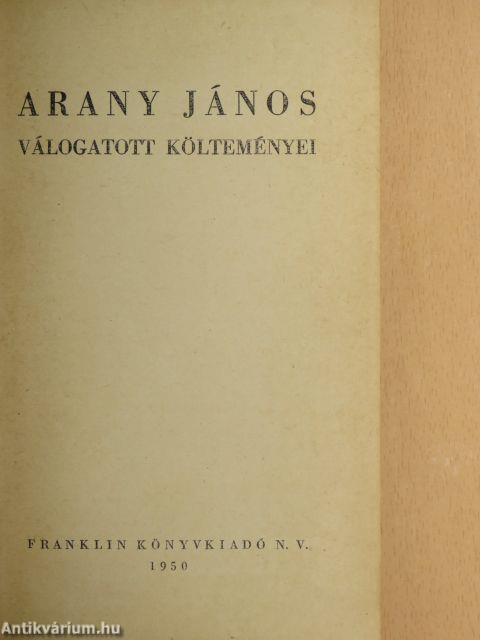 Arany János válogatott költeményei