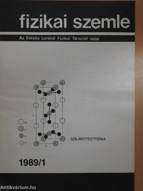 Fizikai Szemle 1989. (nem teljes évfolyam)