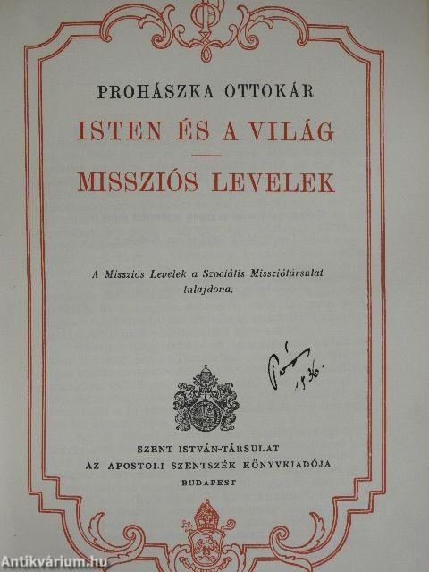 Isten és a világ/Missziós levelek