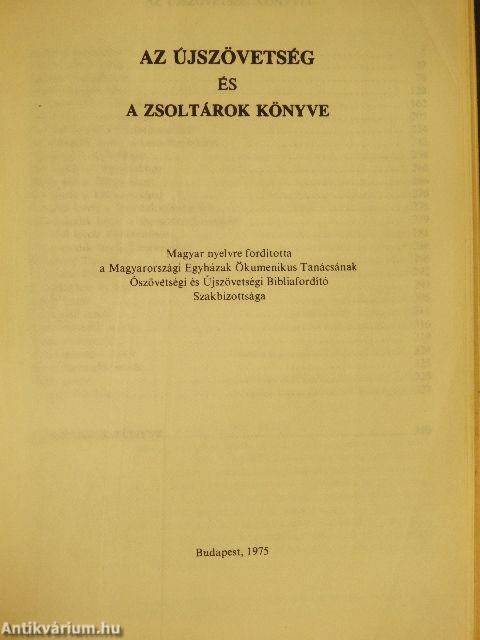 Az Újszövetség és a Zsoltárok Könyve