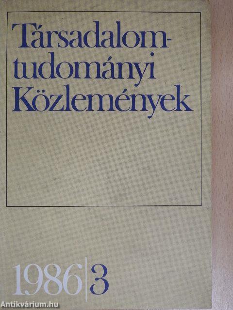 Társadalomtudományi Közlemények 1986/3.