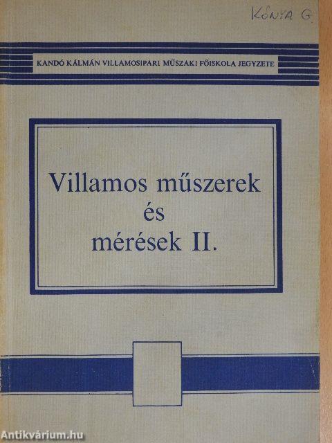 Villamos műszerek és mérések II.