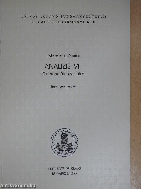 Analízis VII.