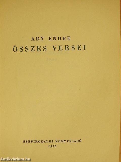 Ady Endre összes versei I-II.