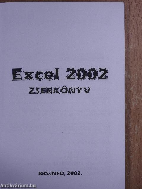 Excel 2002 zsebkönyv