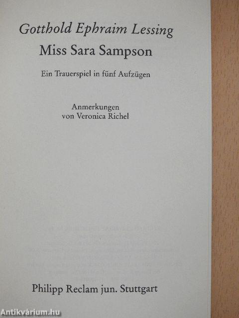 Miss Sara Sampson