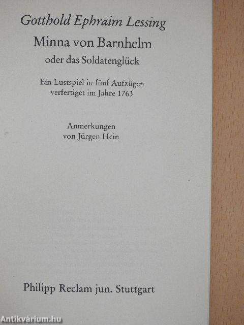 Minna von Barnhelm oder das Soldatenglück