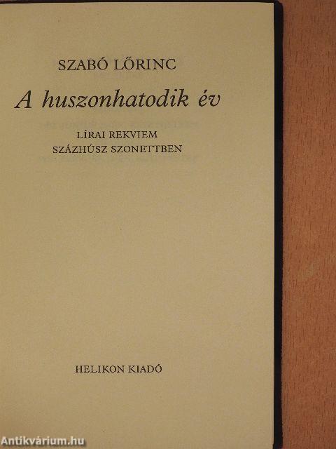 A huszonhatodik év - Plakettel